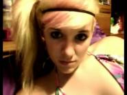 Webcam girl in colored bikini