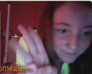 Adrienne bate using toothbrush on Omegle