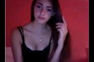 Amazing brunette plays with clit on Chatroulette
