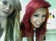 Redhead and blonde lesbians on MFC